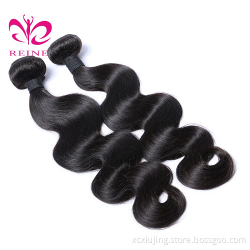 REINE 10A grade top grade wholesale super quality double drawn mink virgin unprocessed peruvian human hair bundles extensions